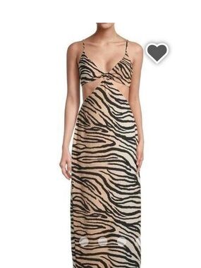 PQ swim sienna zebra Cutout Slip Dress